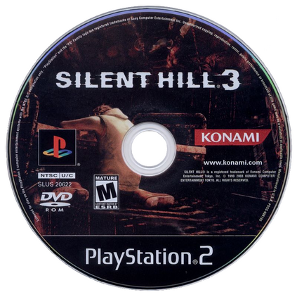 the disc for the video game silent hill 3.
